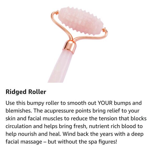 2 Brazilian Rose Quartz Crystal High Quality Facial Rollers Massagers + Gua Sha - Picture 5 of 10